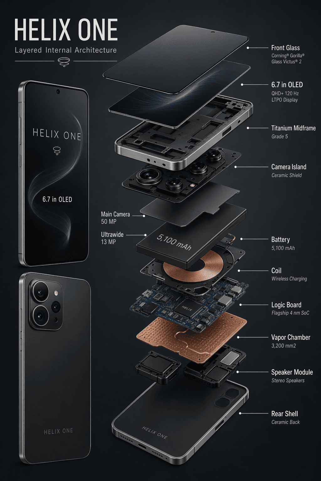 Smartphone Internals Layered View